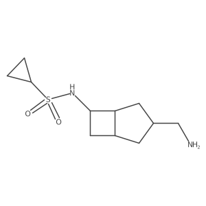 N-[3-(aminomethyl)bicyclo[3.2.0]heptan-6-yl]cyclopropanesulfonamide结构式