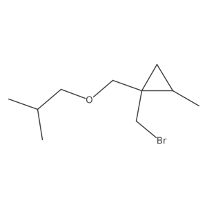 1-(Bromomethyl)-2-methyl-1-[(2-methylpropoxy)methyl]cyclopropane Structure