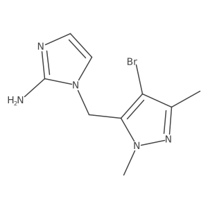 1-[(4-bromo-1,3-dimethyl-1H-pyrazol-5-yl)methyl]-1H-imidazol-2-amine结构式