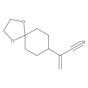 2-{1,4-Dioxaspiro[4.5]decan-8-yl}prop-2-enenitrile结构式