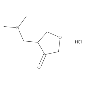 4-[(Dimethylamino)methyl]oxolan-3-one hydrochloride结构式