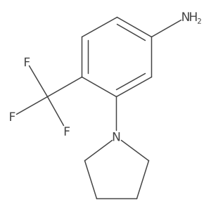 3-(Pyrrolidin-1-yl)-4-(trifluoromethyl)aniline结构式