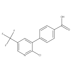 4-[2-Chloro-5-(trifluoromethyl)pyridin-3-yl]benzoic acid结构式