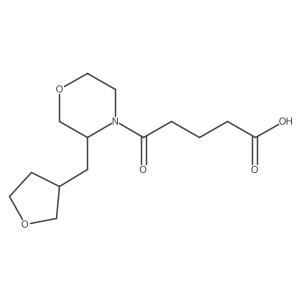 5-Oxo-5-{3-[(oxolan-3-yl)methyl]morpholin-4-yl}pentanoic acid结构式
