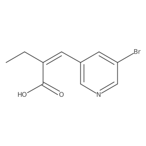 (2E)-2-[(5-bromopyridin-3-yl)methylidene]butanoic acid结构式