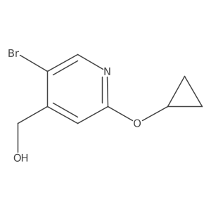 5-Bromo-2-(cyclopropyloxy)-4-pyridinemethanol结构式