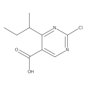 4-(sec-Butyl)-2-chloropyrimidine-5-carboxylic acid Structure