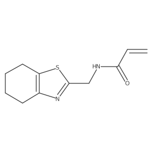 N-(4,5,6,7-Tetrahydro-1,3-benzothiazol-2-ylmethyl)prop-2-enamide结构式