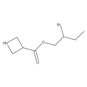 2-Bromobutyl azetidine-3-carboxylate结构式
