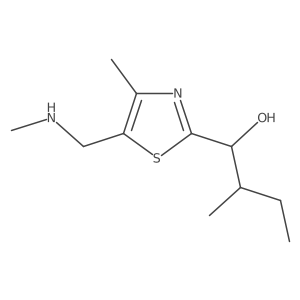 2-Methyl-1-{4-methyl-5-[(methylamino)methyl]-1,3-thiazol-2-yl}butan-1-ol Structure