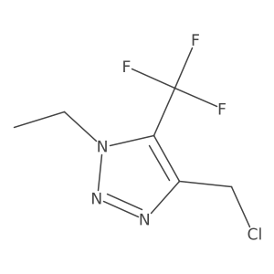 4-(chloromethyl)-1-ethyl-5-(trifluoromethyl)-1H-1,2,3-triazole结构式