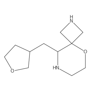9-(Oxolan-3-ylmethyl)-5-oxa-2,8-diazaspiro[3.5]nonane结构式