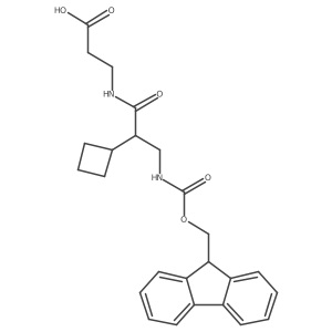 3-[2-cyclobutyl-3-({[(9H-fluoren-9-yl)methoxy]carbonyl}amino)propanamido]propanoic acid Structure
