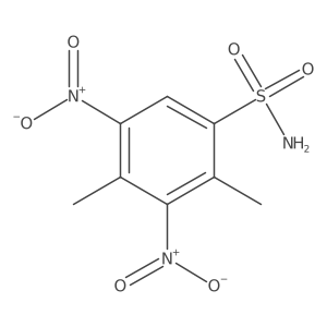 2,4-Dimethyl-3,5-dinitrobenzene-1-sulfonamide结构式