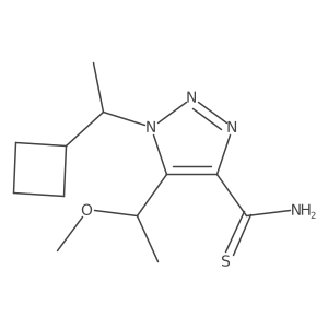 1-(1-cyclobutylethyl)-5-(1-methoxyethyl)-1H-1,2,3-triazole-4-carbothioamide结构式