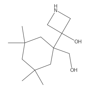 3-[1-(Hydroxymethyl)-3,3,5,5-tetramethylcyclohexyl]azetidin-3-ol结构式