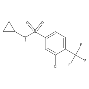 3-chloro-N-cyclopropyl-4-(trifluoromethyl)benzene-1-sulfonamide Structure
