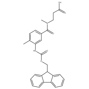 3-{1-[3-({[(9H-fluoren-9-yl)methoxy]carbonyl}amino)-4-methylphenyl]-N-methylformamido}propanoic acid结构式