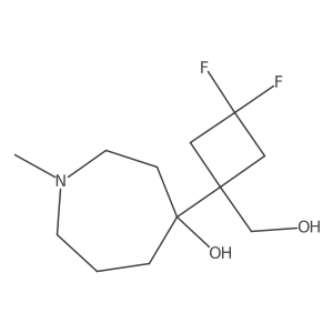4-[3,3-Difluoro-1-(hydroxymethyl)cyclobutyl]-1-methylazepan-4-ol结构式