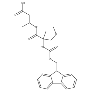 3-[2-({[(9H-fluoren-9-yl)methoxy]carbonyl}amino)-2-(methoxymethyl)propanamido]butanoic acid Structure