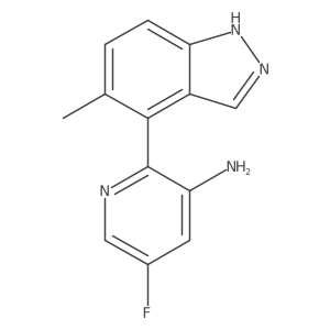 5-fluoro-2-(5-methyl-1H-indazol-4-yl)pyridin-3-amine Structure