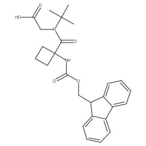 2-{N-tert-butyl-1-[1-({[(9H-fluoren-9-yl)methoxy]carbonyl}amino)cyclobutyl]formamido}acetic acid Structure