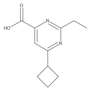 6-Cyclobutyl-2-ethylpyrimidine-4-carboxylic acid Structure