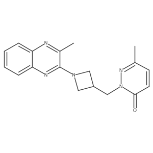 6-Methyl-2-{[1-(3-methylquinoxalin-2-yl)azetidin-3-yl]methyl}-2,3-dihydropyridazin-3-one Structure