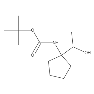 tert-butyl N-{1-[(1S)-1-hydroxyethyl]cyclopentyl}carbamate Structure