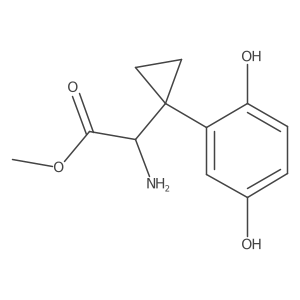 Methyl 2-amino-2-[1-(2,5-dihydroxyphenyl)cyclopropyl]acetate结构式