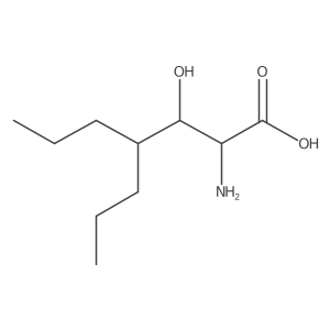 2-Amino-3-hydroxy-4-propylheptanoic acid结构式