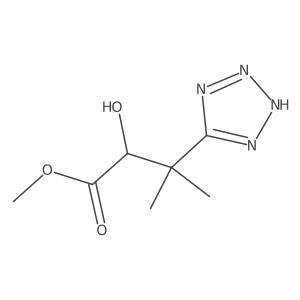 methyl 2-hydroxy-3-methyl-3-(1H-1,2,3,4-tetrazol-5-yl)butanoate Structure