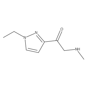 1-(1-ethyl-1H-pyrazol-3-yl)-2-(methylamino)ethan-1-one结构式