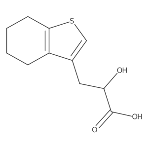 2-Hydroxy-3-(4,5,6,7-tetrahydro-1-benzothiophen-3-yl)propanoic acid结构式