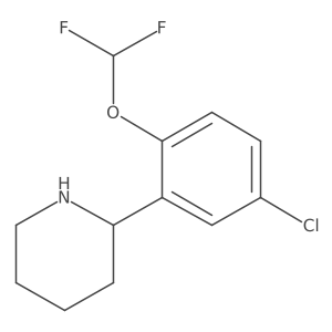 2-[5-Chloro-2-(difluoromethoxy)phenyl]piperidine结构式