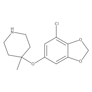 4-[(7-Chloro-1,3-dioxaindan-5-yl)oxy]-4-methylpiperidine结构式