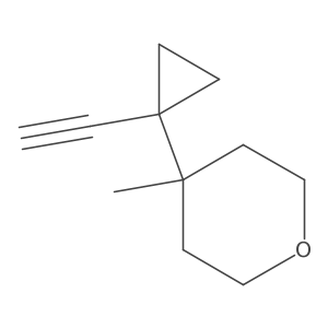 4-(1-Ethynylcyclopropyl)-4-methyloxane结构式