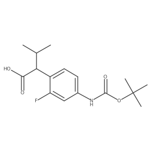 2-(4-{[(Tert-butoxy)carbonyl]amino}-2-fluorophenyl)-3-methylbutanoic acid Structure