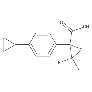 1-(4-Cyclopropylphenyl)-2,2-difluorocyclopropane-1-carboxylic acid Structure