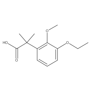 2-(3-Ethoxy-2-methoxyphenyl)-2-methylpropanoic acid结构式