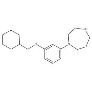 1-(5-Cyclohexylmethoxy-pyridin-3-yl)-homopiperazine结构式