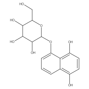 I(2)-D-Glucopyranoside, 5,8-dihydroxy-1-naphthalenyl Structure