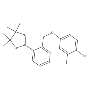2-[2-[(4-Bromo-3-methyl-phenoxy)methyl]phenyl]-4,4,5,5-tetramethyl-1,3,2-dioxaborolane结构式