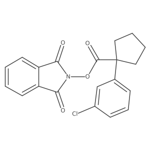 1,3-dioxo-2,3-dihydro-1H-isoindol-2-yl 1-(3-chlorophenyl)cyclopentane-1-carboxylate结构式
