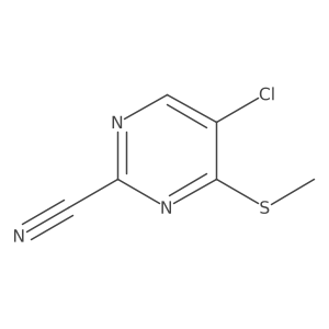 5-Chloro-4-methylsulfanylpyrimidine-2-carbonitrile Structure
