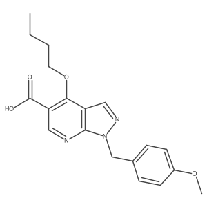 4-Butoxy-1-[(4-methoxyphenyl)methyl]-1h-pyrazolo[3,4-b]pyridine-5-carboxylic acid结构式