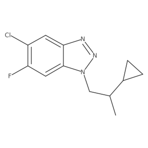 5-chloro-1-(2-cyclopropylpropyl)-6-fluoro-1H-1,2,3-benzotriazole结构式