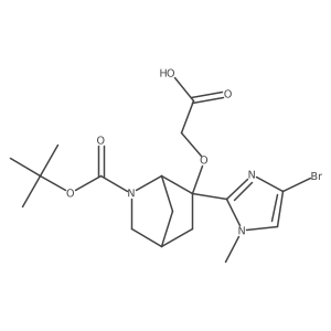 2-{[6-(4-bromo-1-methyl-1H-imidazol-2-yl)-2-[(tert-butoxy)carbonyl]-2-azabicyclo[2.2.1]heptan-6-yl]oxy}acetic acid Structure