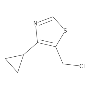 5-(Chloromethyl)-4-cyclopropyl-1,3-thiazole结构式