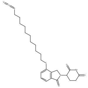 3-[4-(11-Azidoundecylsulfanyl)-1-oxo-isoindolin-2-yl]piperidine-2,6-dione结构式